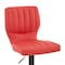 Armen Living Bardot Adjustable Height Red Faux Leather Swivel Bar Stool LCBABABLRED - alternate 8